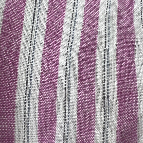 Universal Thread Shorts Women's Large Pink White Stripe Linen-Blend SHORTS - Picture 7 of 13